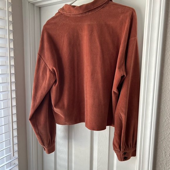 Knit Corduroy Crop Shirt-Jacket by Madewell size Medium - Picture 8 of 8